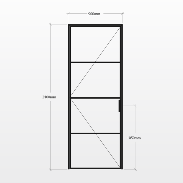 Design Plus Steel Door F4 Design