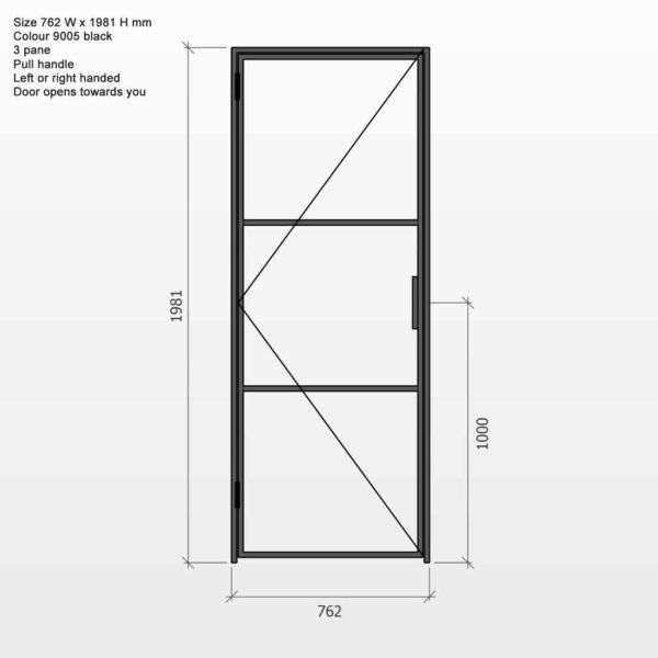 Standard Size 762 W x 1981 H mm